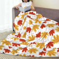 thumbnail image 6 of Fuzoiu Maple Leaf Print Ultra-Soft Micro Fleece Blanket,All Seasons Flannel Throw, Lightweight Blanket for Bed, Sofa, Couch, Movie Night, Camping, and Travel-50"x40", 6 of 7