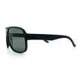 thumbnail image 6 of Mens Large Tempered Glass Lens Racer Plastic Manly Sunglasses Matte Black, 6 of 8