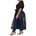 thumbnail image 4 of Robe Style Chemise pour Femmes Manches Courtes Couleur Unie Col Rabattu Patchwork Taille Robe Décontractée Simple une-Pièce Vêtements, 4 of 5