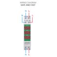 thumbnail image 3 of Voltímetro de 3 Fase, Medidor de Visualización Lcd Medidor de Alta Precisión Montaje de Riel Din 60-450V Espacio de Salida de Salida Para Equipos Eléctricos para Equipos, 3 of 7