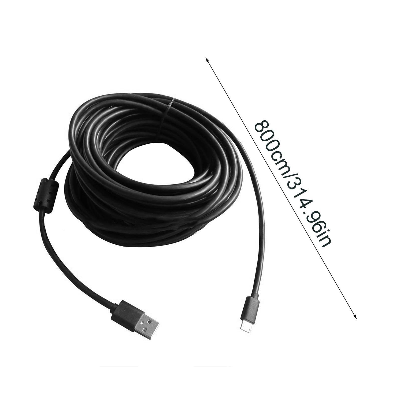 8-Meter Long Extended USB to Micro USB Data Cable, Thick Power Cable Wire OD4.5mm for Fast and Reliable Data Transfer