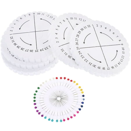 

NUOLUX 1 Set Round Kumihimo Disk Bracelet Weave Knitting Plate with Positioning Pin