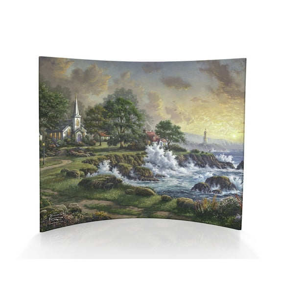 Thomas Kinkade Studios (Seaside Haven) 12" x 10" Curved Acrylic Print ACP1210CUR151