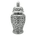 thumbnail image 2 of Red Lantern 24" Spiral Lattice Temple Jar - Silver, 2 of 8