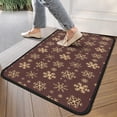 thumbnail image 4 of Brown Christmas Snowflake Pattern Door Rugs,Washable Non Slip Door Mats Indoor,Decorative Door Mats,Entry Mat Indoor for Entrance,Bedroom,Kitchen,Bathroom,30"x17", 4 of 6