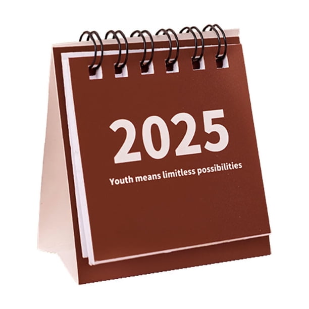 2025 Mini Small Desk Calendar Unprinted Wind Calendar Punch Card Countdown Planner Desktop Small Ornaments