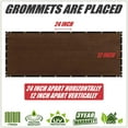 thumbnail image 3 of ColourTree 5' x 47' Brown Fence Privacy Screen Windscreen Cover Shade Fabric Cloth, 90% Visibility Blockage, with Grommets, Heavy Duty Commercial Grade, Zip Ties Included - (We Make Custom Size), 3 of 9