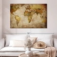thumbnail image 2 of Elephant Stock World Map Wall Art - Horizontal Canvas Wall Art - Living Room Wall Decor - Map Canvas - Brown And Yellow Decor - 51" x 34", 2 of 8