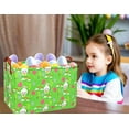 thumbnail image 6 of MYFLOCY Rectangle Empty Easter Baskets Boy Large Toy Storage Bin Girls collapsible Hamper Waterproof Canvas Box Kid Gifts Spring Decor, 6 of 7