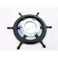 thumbnail image 4 of Wooden Ship Wheel (Full Black Painted) - Aluminum Porthole Mirror (Nickel Polished) - (48 Inches), 4 of 4