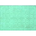 thumbnail image 1 of Ahgly Company Machine Washable Indoor Rectangle Persian Turquoise Blue Traditional Area Rugs, 7' x 9', 1 of 4