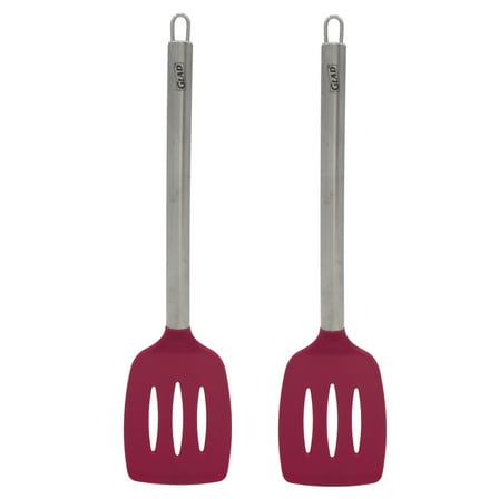 Glad Nylon Slotted Turner Kitchen Tool with Stainless Steel Handle, 2 Pack