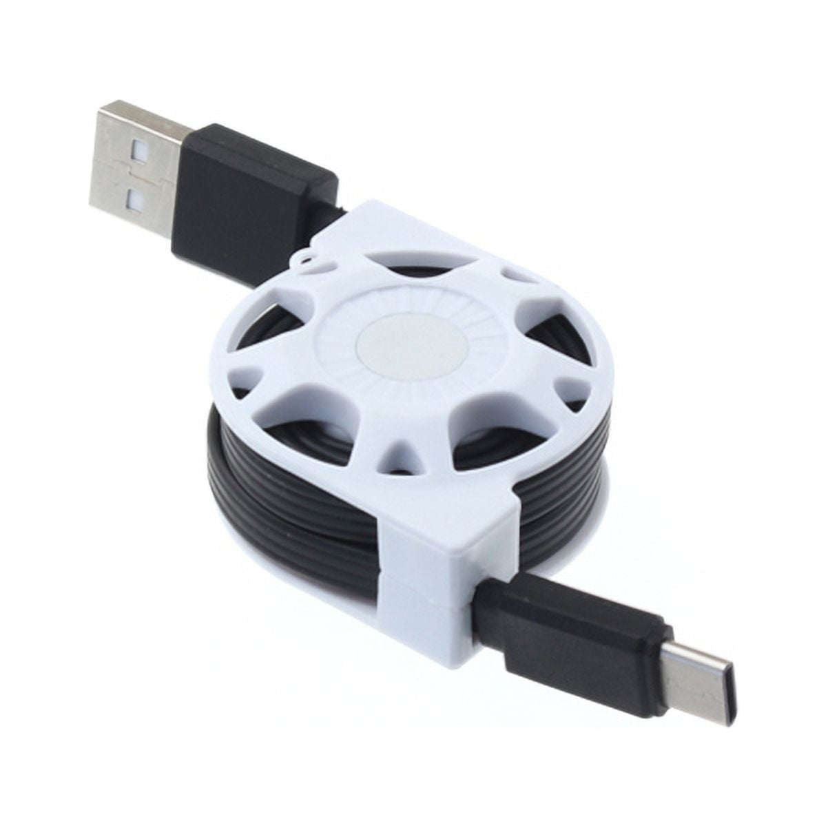 Retractable USB Cable w 30W Fast Home Charger Y3M for Acer Liquid Jade Primo - Alcatel PulseMix, 7, Idol 5S 5 4S - ASUS Zenfone V Live, ROG Phone, AR 6 5z 4 Pro - Blackberry Motion, Key2