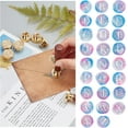 thumbnail image 3 of DIY 1 Box Wax Seal Stamp Set 26 Letters Alphabet A-Z Sealing Stamp Kit Initials Removable Brass Head with Wooden Handles Gift Packed for Halloween Wedding Invitations Cards Letters Envelopes DIY, 3 of 8