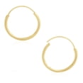 thumbnail image 3 of Ritastephens 14k Yellow Gold Endless Hoops Earrings For Female Adults, and Teens, 3 of 6