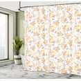 thumbnail image 4 of Ambesonne Shabby Flora Shower Curtain, Pastel Roses Leaves, 69"Wx75"L, Mustard White, 4 of 4
