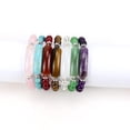 thumbnail image 3 of Nvzi Pulsera de cuentas hecha a mano, adecuada, pulsera de bolas de piedra natural, pulsera de cristal natural con cordón elástico (rojo), 3 of 4