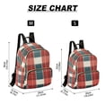 thumbnail image 2 of FORMRS Mini Backpack Purse for Women Quilted Travel Daypack Casual Shoulder Bag, Vibrant Red Tartan Pattern, 2 of 7