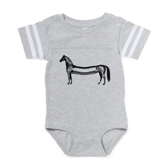 CafePress - Elongated Equine - Cute Infant Baby Football Bodysuit