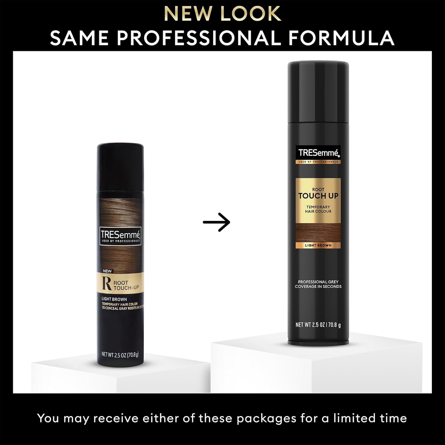 TRESemmé Root Touch Up, Temporary Hair Color Spray, Travel-Size 6-Pack – Light Brown, Professional Grey Hair Coverage in Seconds, 2.5 Oz Ea