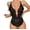 Black, variant on Sexy Deep V Lingerie for Women See-Through Crotchless Lace Teddy Bodysuit Sheer One-Piece Sleepwear Babydoll