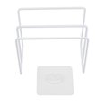 thumbnail image 1 of Wall mounted Self adhesive Lid Cutting Chopping Board Rack Holder Kitchen Organizer (White), 1 of 4
