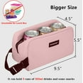 thumbnail image 4 of Cerbonny Mini Cooler Bag, Freezable Lunch Bag & Snack Bag, Insulated Bag for Travel/Work/School, Small Cooler Lunch Box with Detachable Gel Packs, Pink, 4 of 8