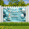 thumbnail image 3 of Decorative Design Happy 1st Birthday Banner Balloon Decoration Blue Theme Cake Decoration Gift Boxes for Kids Party Indoor Decoration Photo Shoot, 3 of 8