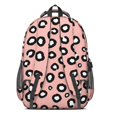 thumbnail image 3 of Black and Pink Leopard Print Cute School Backpack Bag with Padded Back and Adjustable Shoulder Straps 16.9 X 12.6 X 5.9 Inches, 3 of 5