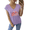2-Purple, variant on GIFFIMY Women's Empowering Floral Graphic V-Neck Short Sleeve T-Shirt Mint Green Standard Fit Everyday Top