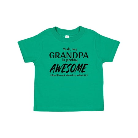 

Inktastic Yeah My Grandpa is Pretty Awesome Gift Baby Boy or Baby Girl T-Shirt