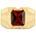thumbnail image 2 of AFFY 8x10 mm Simulated Birthstone Men's Ring Garnet In 14K Yellow Gold Plated 925 Sterling Silver. Ring Size 13, 2 of 6