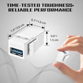 thumbnail image 7 of USB 3.0 Keystone Jack Coupler Insert Snap In Female Gold Plated Connector Socket Adapter Port For Wall Plate Outlet Panel - Support USB 3 SuperSpeed & USB 2.0 Compatible (White), 7 of 7