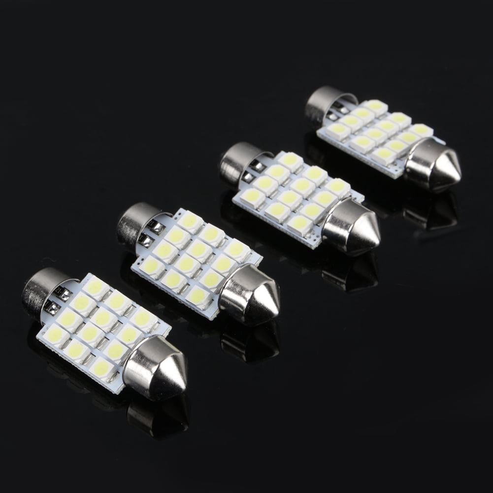 Akozon 31mm Festoon LED Bulbs - 12 SMD White Interior Car Light, DE3175 For Dome, Map, Door Lights - View #10