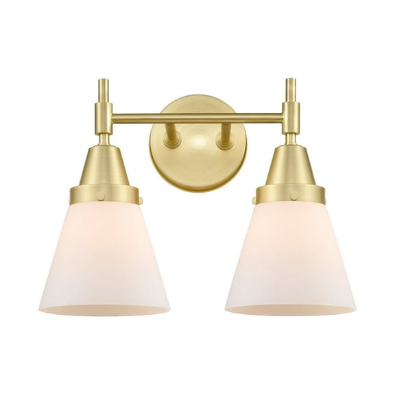 Innovations 447-2W-SB-G61-LED Caden 2 Light 17 inch Bath Vanity Light, Satin Brass
