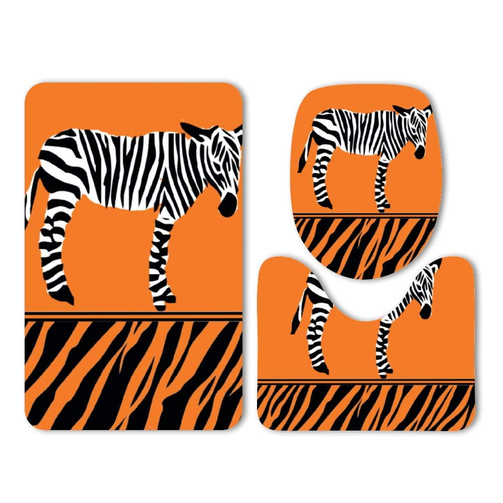 PUDMAD Zebra Orange Roadside Stripes Melancholy Black White Road Zebra