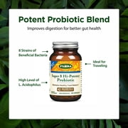 Flora - Super 8 Hi Potency Probiotics - Healthy & Digestive Balance - for Men & Women - 42 Billion CFU, Raw, Gluten Free - Up to 1 Month Supply, 30 Count