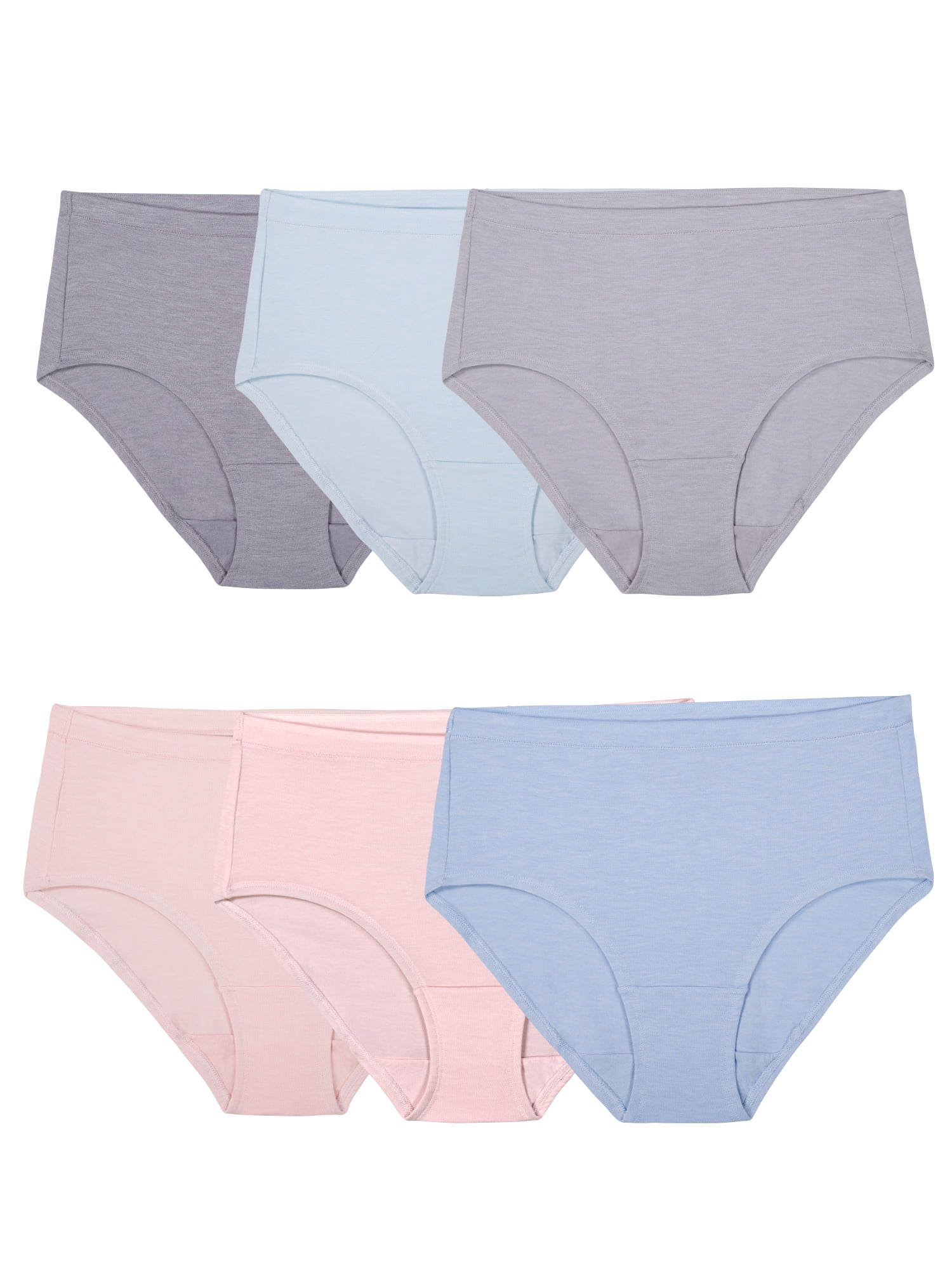Fruit of the Loom Women's Beyondsoft Low-Rise Brief Underwear, 6 Pack, Sizes S-2XL