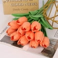 thumbnail image 4 of 10pcs Artificial Tulip Flowers, Real Touch Pink Tulips, Fake Tulips for Bouquet Arrangements Table Centerpieces Home Indoor Outdoor Summer Decorations, 4 of 5