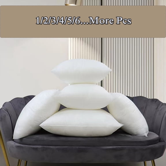 Throw Pillow Core Anti Allergy Advanced Pillow Filling Square for Decorating Cushion Bed Sofa 18" X 18"