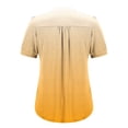 thumbnail image 6 of Women's Summer V Neck Short Sleeve Tops Shirts Blouses Casual Print Loose Fit Solid Color Soft for Casual Daily Wear Business Office Vacation Fashion Essential Gift for Women, 6 of 9