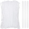 thumbnail image 1 of Luggage Tag Loops, 100 Pcs PVC Straps for Bag Tags, Holders ID Cards, Suitcase Labels, Transparent, 1 of 5