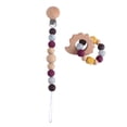 thumbnail image 1 of Juguete de haya para bebé, chicle para dientes, cadena de silicona para chupete con cuentas, cadena anticaída, 1 of 6