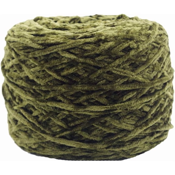 1pcs 250g Chenille Velvet Yarn Army Bulky Vegan Soft Yarn Velvet Knitting Yarn Polyester Blended Cotton Chenille Yarn Hand Knitting Yarn Crochet Thread for Clothing Hat Scarf Blanket