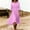 Pink, variant on Women's Summer Solid Color Round Neck Long Dress