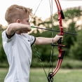 thumbnail image 3 of Genesis Mini, Youth Compound Bow & Arrow Set w/Quiver, Draw Hand-Right, Red, 3 of 12