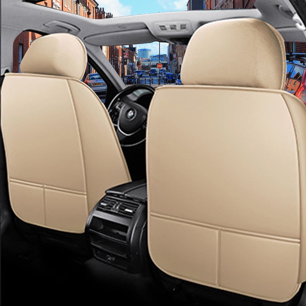 Aotiyer Full Set Car Seat Covers, Crown PU Leather Car Seat Cover Full Surround, Durable Comfortable Automotive Vehicle Cushion Cover Fit for Most 5 Seats Cars/SUV/Truck/Vans