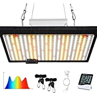 

WAKYME J-1000W LED Grow Light Waterproof 2x4ft Dimmable Sunlike Full Spectrum Grow Lamp Plant Light with Fan for Hydroponic Indoor Seedling Veg and Flower Greenhouse Growing Light with 350pcs LEDs