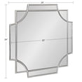 thumbnail image 5 of Kate and Laurel Minuette Traditional Square Mirror, 24 x 24, Silver, Decorative Farmhouse Mirror with Elegant Scalloped Interlocking Geometry With Slim Profile, 5 of 7