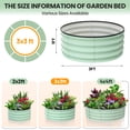 thumbnail image 2 of QinaQin Paquete de 2 camas elevadas redondas galvanizadas para jardín, tamaños de 2/3/4 pies, diseño resistente con fondo abierto para flores y verduras, 2 of 9
